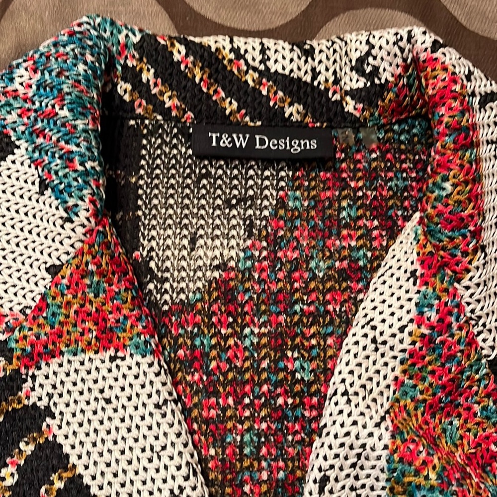 Beautiful unique knit blazer T&W Designs